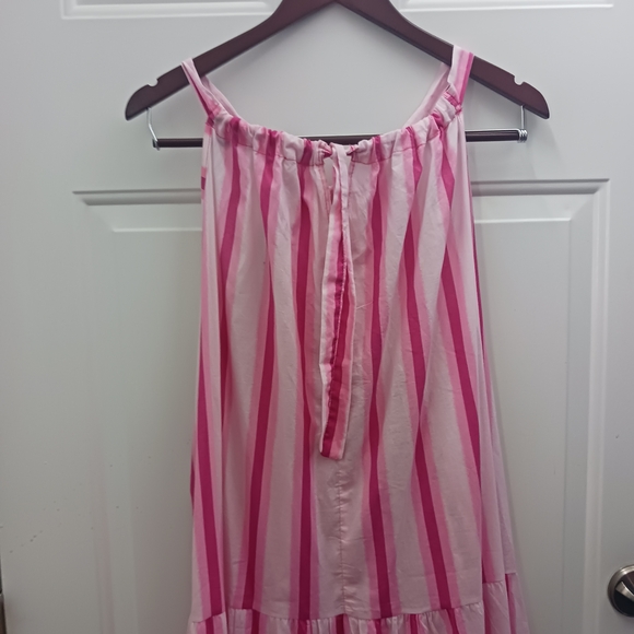 Chic Pink and White Striped Maxi Dress - Picture 9 of 11